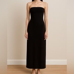OBOE USA Black Strapless Maxi Dress